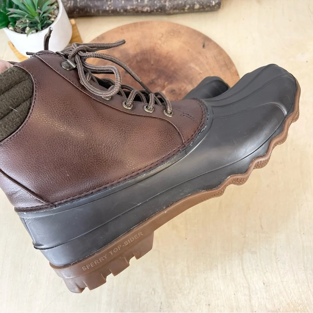 Sperry Men’s Thinsulate Duck Boots Brown Size 10 Waterproof Winter